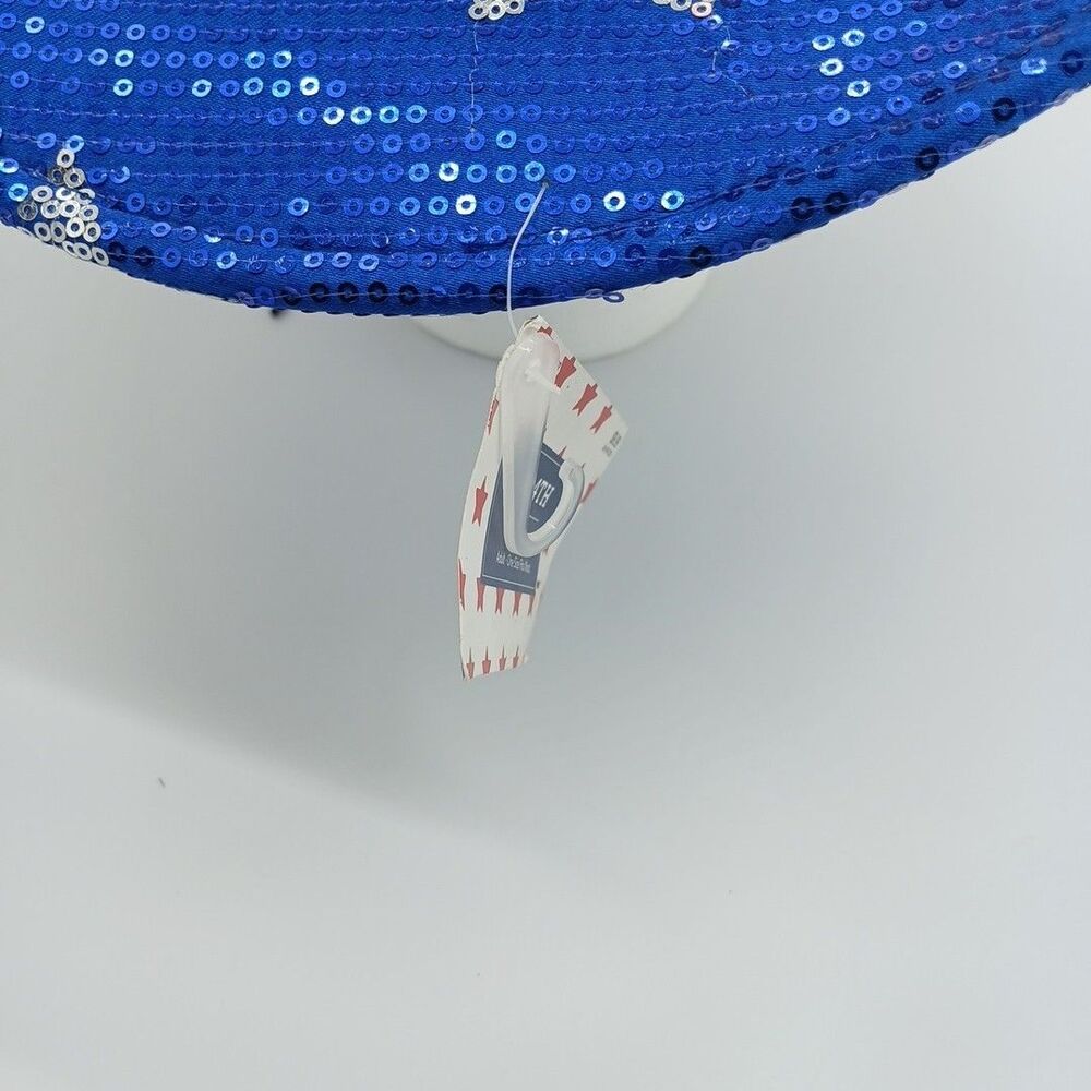 Sequin Patriotic Cowboy Hat Red White Blue Stars USA Rodeo Festival Western - Picture 5 of 5